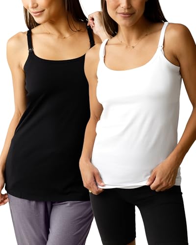 Kindred Bravely Cotton Maternity & Nursing Cami, Amazon Exclusive, 2pk - size: Medium
