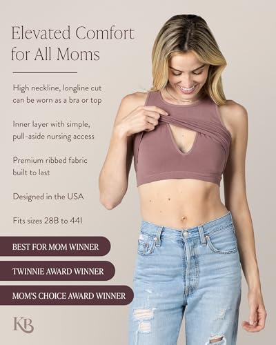 Kindred Bravely Sublime Longline Nursing Bra for Breastfeeding, Maternity - color: Twilight, size: X-Large