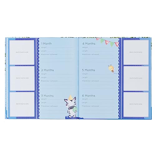 With Love My First Year A Memory Book for Baby Boys Blue Keepsake Photo Book