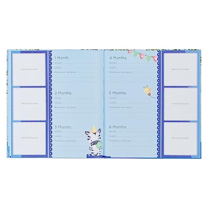 With Love My First Year A Memory Book for Baby Boys Blue Keepsake Photo Book