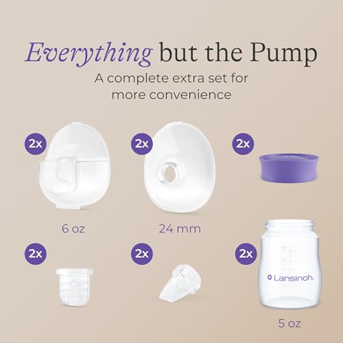 Lansinoh DiscreetDuo Flow Extra Pumping Set (New) - size: DiscreetDuo Extra Pumping Set (New)