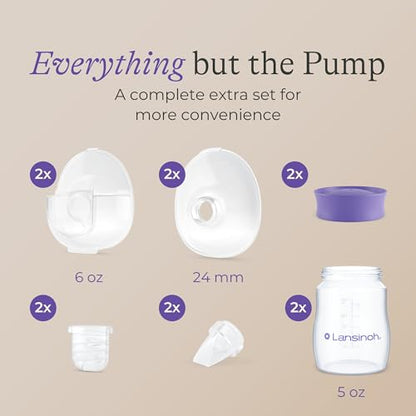 Lansinoh DiscreetDuo Flow Extra Pumping Set (New) - size: DiscreetDuo Extra Pumping Set (New)