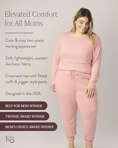 Kindred Bravely Zoe Nursing Pajama & Lounge Set, Postpartum Pajamas - size: Small