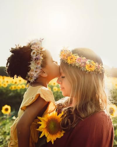 Sunflower Flower Crown for Women Maternity Photography - color: Sunflower-Adult