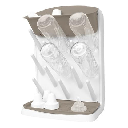 Ubbi Vertical Baby Bottle Drying Rack, Space Saving Countertop Bottle Dryer - color: Taupe Drying Rack, size: One Size