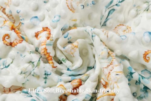 Dot Nursing Pillow Cover Set 2 Pack Compatible with Boppy Pillow - color: Blue & Seahorse