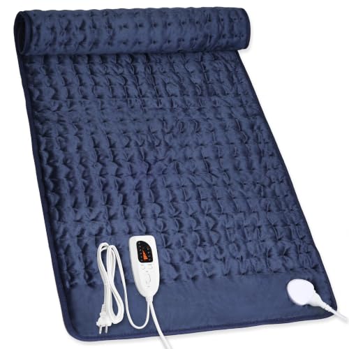 Heating Pad,Electric Heating Pads,Heating Pad for Back,DarkBlue,40x20 Inch - color: Darkblue, size: 40x20 Inch