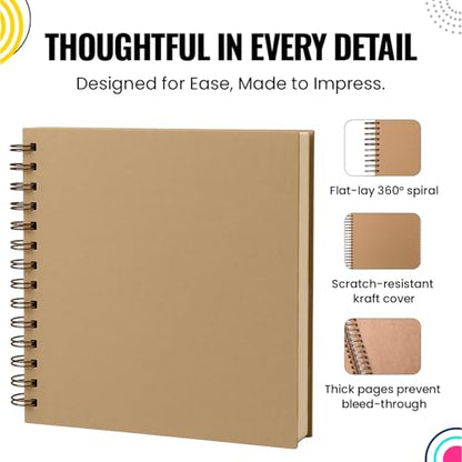 10x10 Modern Shop Scrapbook Album| Hardcover & Extra Thick- 250gsm 60 page - size: 10 x 10 60 page