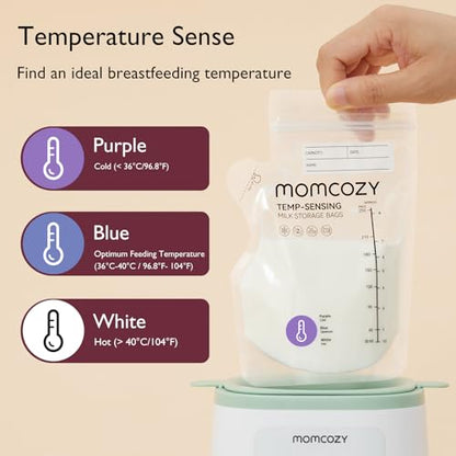 Momcozy 8oz Breastmilk Storage Bags,Temp-Sensing & Pour Spout,200 Count - size: 200PCS