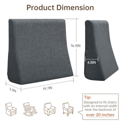 Vekkia Lumbar Support Pillow for Sofa(Gray) - color: Gray