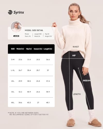Syrinx 3-Pack High-Waisted Leggings with Pockets for Women, Tummy Control - color: 3 Pack Black, Green, Coffee, size: Small-Medium