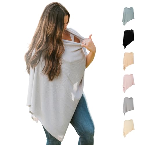Gold Mamas Breathable Nursing Cover for Breastfeeding - color: TrueGray