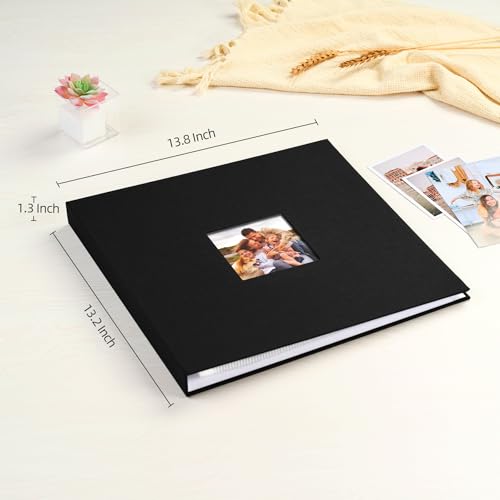 Mublalbum 12x12 Inch 3 Ring DIY Scrapbook Photo Album 40 Pages, Black - color: Black, size: 12x12 Inch 40 Pages