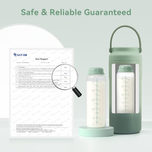 11oz Breastmilk Storage Bottles, BPA Free Narrow Neck Collection Bottle with Sealing Disk, Breast Milk Containers for Fridge & Momcozy Breast Milk Cooler 12oz, 4PCS - size: 11oz-4pcs