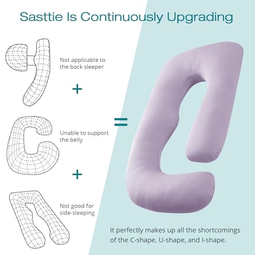 Cooling Pregnancy Pillows for Sleeping, 57'' Full Body Pillow, Lavender - color: Lavender, size: 57 Inch