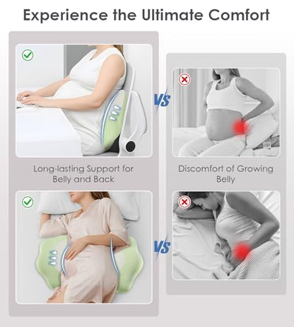 DONAMA Pillow for Sleeping Memory Foam Pregnancy Pillow for Side Sleepers - color: Green