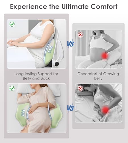 DONAMA Pillow for Sleeping Memory Foam Pregnancy Pillow for Side Sleepers - color: Green