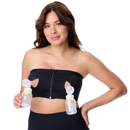 Motherhood Maternity Pump Strap Hands-Free Pumping Bra, Breast Pump Bra for Breastfeeding Pumps for Women - size: Medium