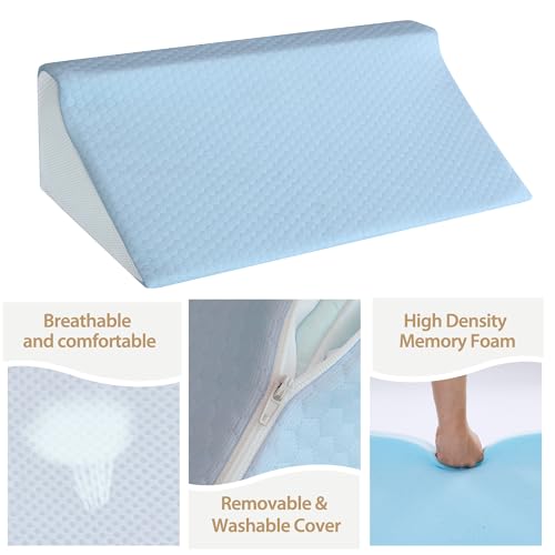 Body Wedge Pillow for Side Sleepers, Positioning Support - color: Blue
