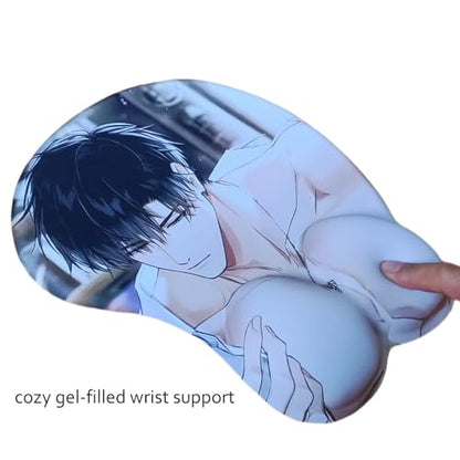 Funny Anime Breast Mouse Pad with Wrist Rest for Adults, ML-008 - color: ML008
