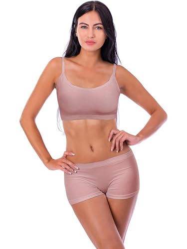 Blulu 3/6/12 Pack Camisole Bra Wireless Bralette - color: Playful Color, size: Small