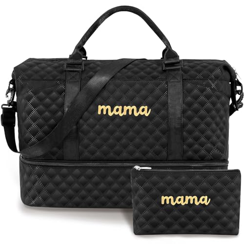 Dansydaisy Mama Hospital Bag for Women Labor Delivery,Black - color: Black, style: Mama