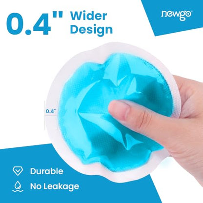 NEWGO Small Ice Packs for Injuries Reusable with Cloth Backing, 6 Packs - color: Blue - 6 Pack