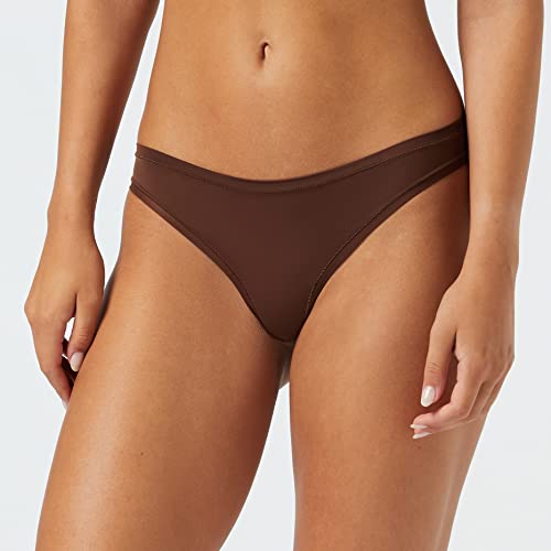Amazon Essentials Women's Breathable Microfibre Seamless Panties (Available in Plus Size), Pack of 6 - color: Black/Rich Hazel, size: Medium