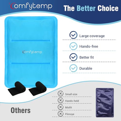 Comfytemp Ice Packs for Injuries Reusable, Large Hot Cold Gel Pack for Body - size: 10.5"x14.5"