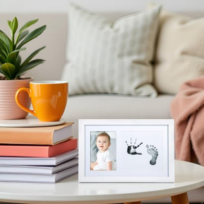 Little Pear Baby Print and Photo Keepsake Frame - color: White Babyprint Frame