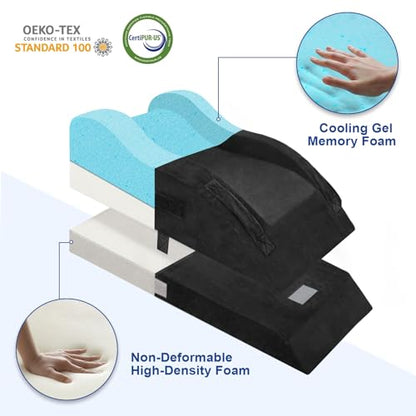KingPavonini Leg Elevation Pillow for After Surgery, Single Leg, Black - color: Black, size: Single Leg