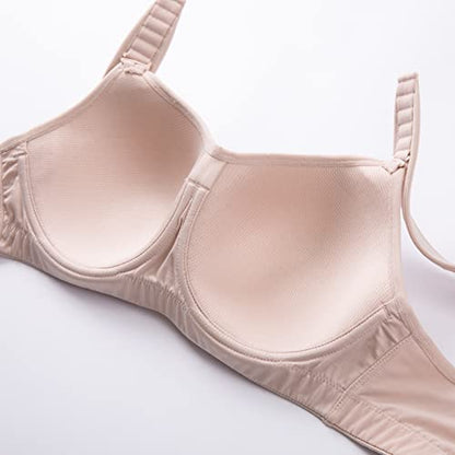 DELIMIRA Women's High Impact Sports Bra Front Adjustable Straps Underwire Plus Size Bra Full Figure - color: Beige, size: 42D