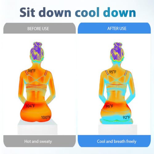 Cooling Gel Seat Cushion for Long Sitting, Pink - color: Pink