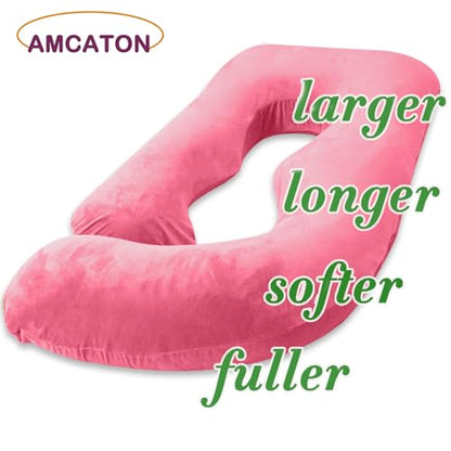 60 Inch Pregnancy Pillow for Sleeping (RED) - color: Red