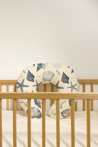 Nursing Pillow Covers 2 Pack, Stretchy Breastfeeding Pillow Covers for Baby - color: Deep Blue