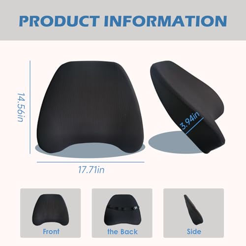 Super Cozy Lumbar Support Pillow for Car/Office Chair, 100% Memory Foam - color: Backsaver-two
