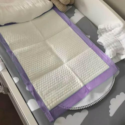 Enhanced Disposable Baby Changing Pad Liners 100 Pack, Purple - color: 100 Pack Purple - 18"x 13"