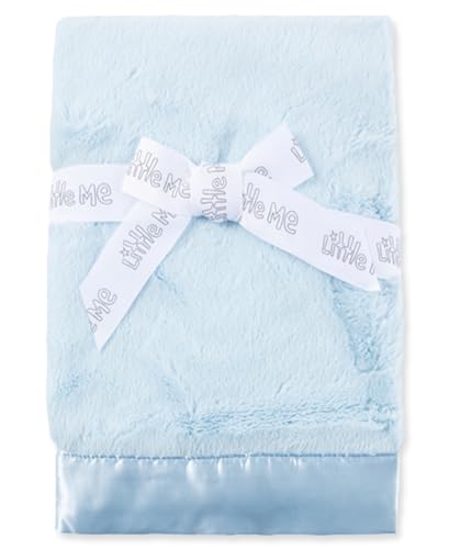 Little Me Baby-Boys Newborn Plush Stroller Blanket, Light Blue, One Size - color: Light Blue