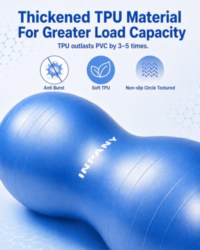 INPANY Peanut Exercise Ball for Labor, Physical Therapy & Fitness - color: Blue
