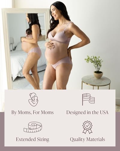Kindred Bravely Under the Bump Bikini Maternity Underwear for Pregnancy - color: Black/Beige, size: Medium