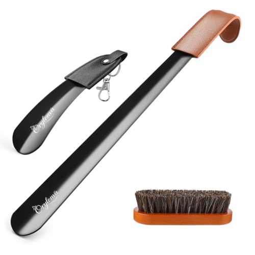 Shoe Horn Set 16.5" & 6.3" Stainless Long & Mini for Seniors Adults Kids
