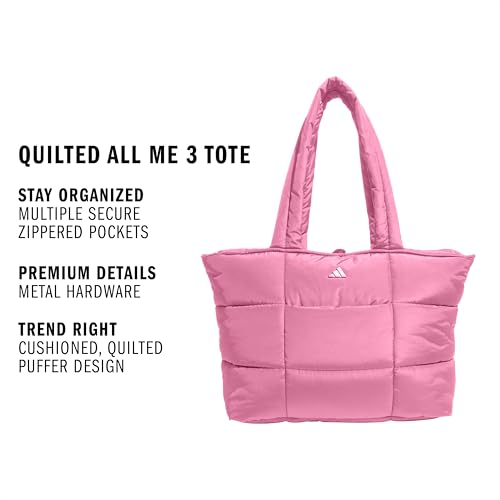 adidas Quilted Puffer Tote Bag - color: Tropic Bloom/3