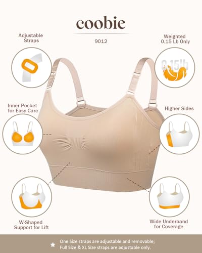 Coobie Seamless Scoopneck Bra - color: Light Nude, size: Large