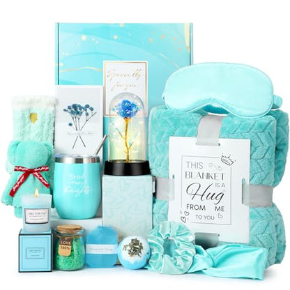Hangerspace Birthday Gifts for Women, Relaxing Spa Self Care Gift Baskets - color: Ocean