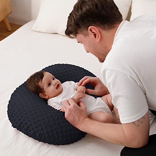 Nursing Pillow and Body Positioner with Premium Slipcover - color: Black