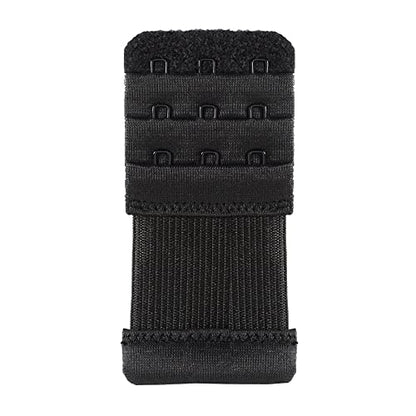 Bra Extender 3 Hook Elastic Stretchy Bra Band Extension 3pcs-Pack - color: Black, 3 Hook, 0.5inch(1.3cm)