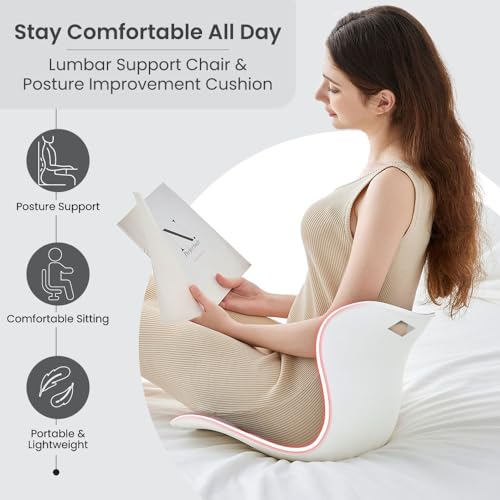 Lumbar Support Cushion – Grey, Standard, Back & Shoulder - color: Grey, size: Standard