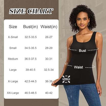 TVKSOM 5 Pack Basic Ribbed Tank Tops for Women Layering Undershirts - color: 5pack Dark Red,light Gray,navy,white,black, size: Small