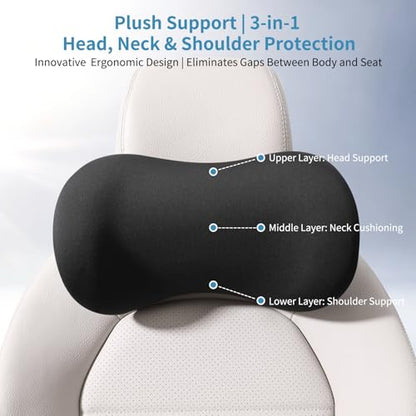Neck Pillow, Memory Foam Cervical Cushion for Car Seat