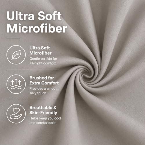 Evolive Ultra Soft Microfiber Body Pillow Cover/Pillowcases 21"x54" with Hidden Zipper Closure (Silver Grey) - color: Silver Grey